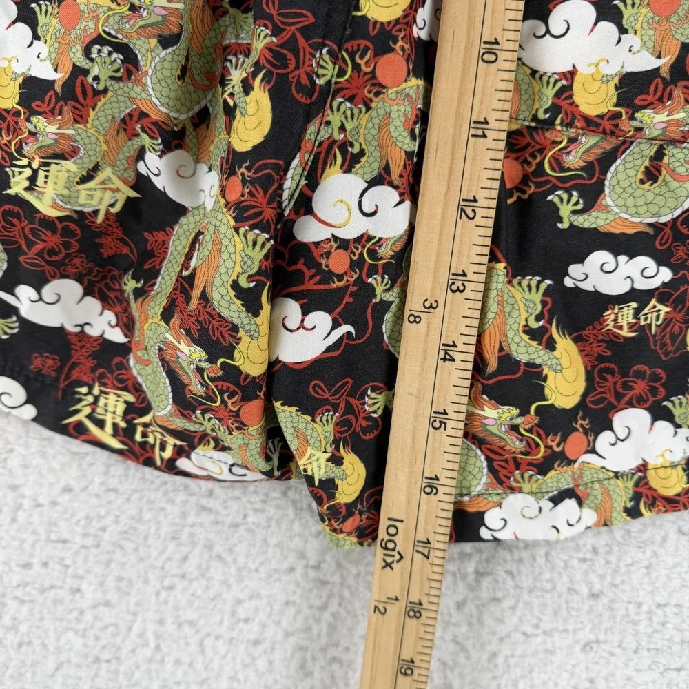 Empyre Swim Shorts Mens 2XL Black Dragon Print Trunks Mesh Lined Quick Dry Beach